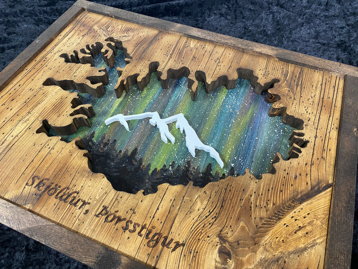 Any Country/Province/Parks/ Places / Personalized Wooden Wall Art, Starry Night Painting, Personalized Gift, Anniversary gift $99.95+