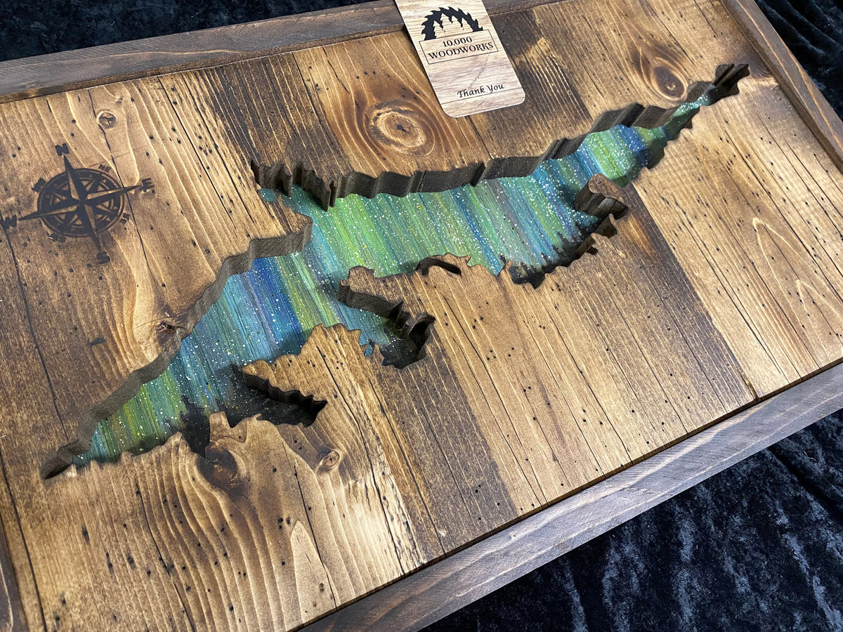 Any Country/Province/Parks/ Places / Personalized Wooden Wall Art, Starry Night Painting, Personalized Gift, Anniversary gift $99.95+