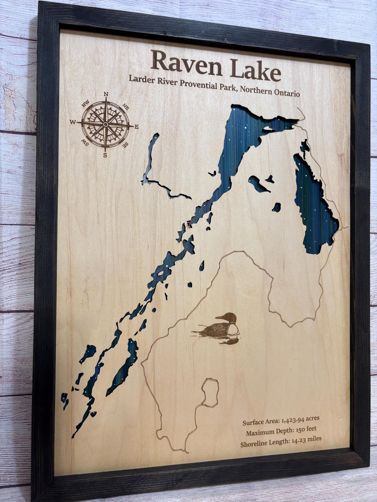Any Lake Personalized Wood Art, custom lake with laser engraved surrounding street map, Starry Night Painting, 3D Custom Lake Map, Gift Idea $79.95+